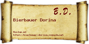 Bierbauer Dorina névjegykártya